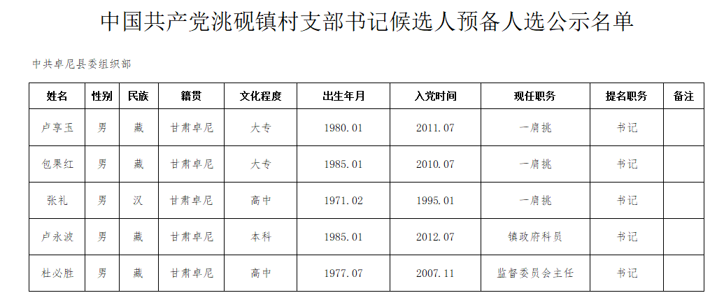 列麦村人事任命最新动态